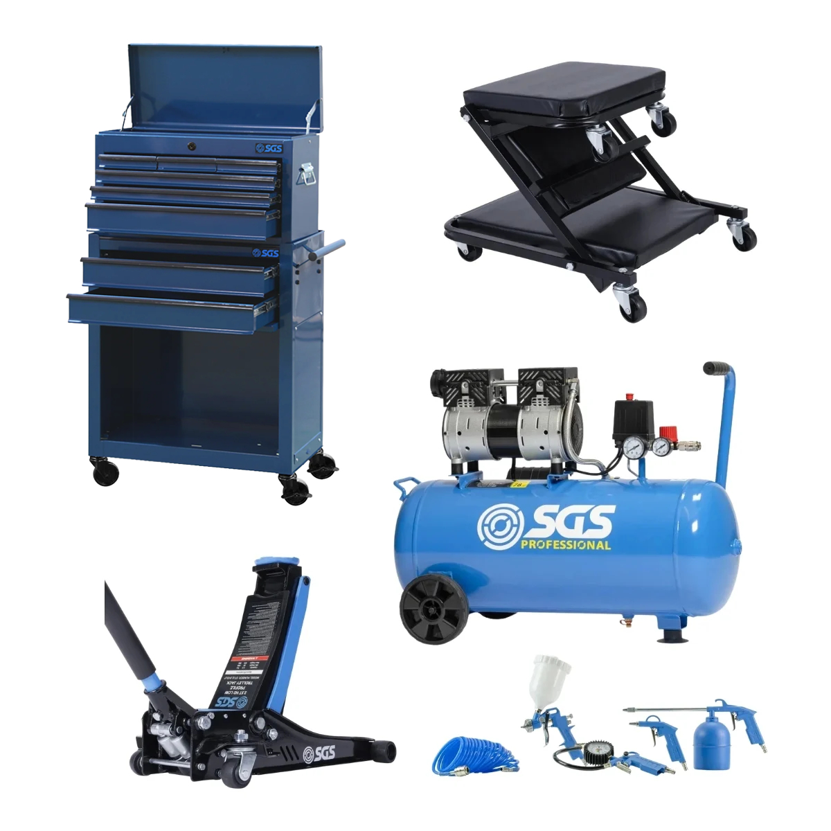 SGS 'Slix' 5 Piece Garage Starter Kit - Blue